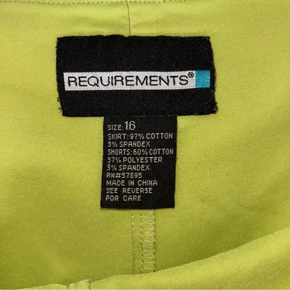 Requirements Lime Checkered Skort - Picture 4 of 5